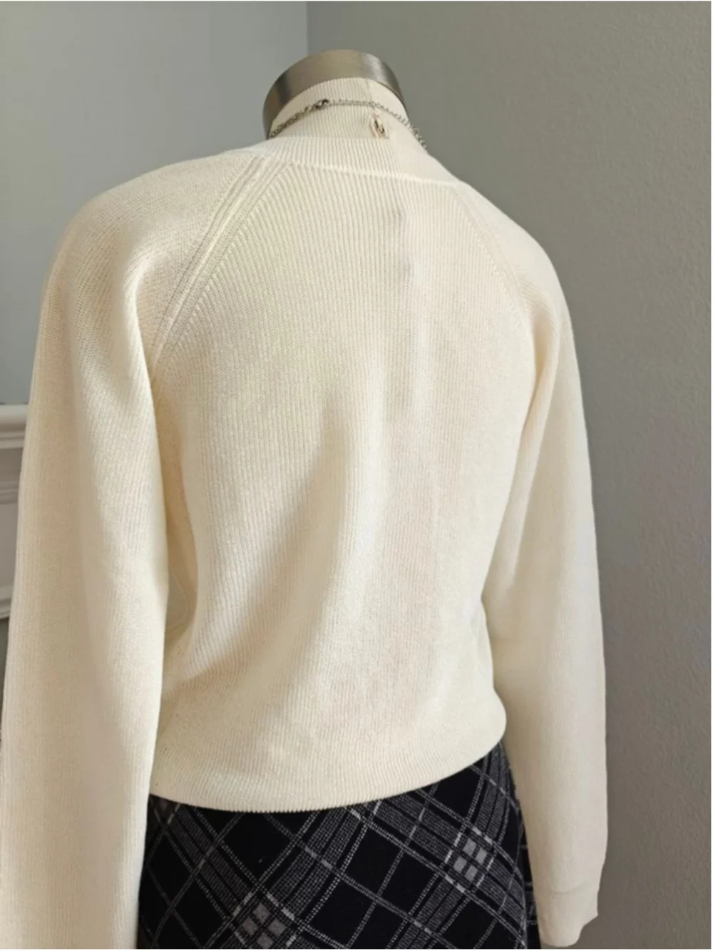 Ivory 2-in-1 Layered Knit Top | Square Neck Minimalist Sweater